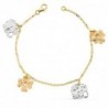 18K PULSERA TRICOLOR FETICHES 17CM. 4,10GRS.
