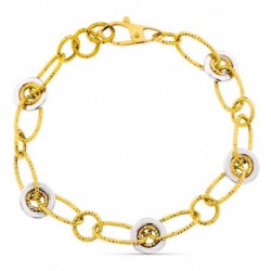 18K PULSERA ORO BICOLOR 18K...