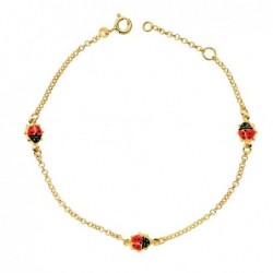 18K PULSERA MARIQUITAS...