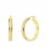 18K AROS ORO AMARILLO REDONDOS MATE Y BRILLO 25 X 4 MM