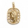 18K MEDALLA VIRGEN NIÑA. 23 X 15 MM.