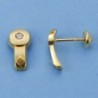 18K PENDIENTES ORO AMARILLO CIRCULO. 11 X 6 MM.