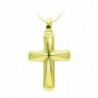 18K CRUZ ORO AMARILLO HUECA LISA 37 X 26 MM