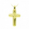 18K CRUZ ORO AMARILLO HUECA LISA 37 X 24 MM