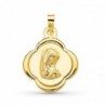 18K MEDALLA ORO AMARILLO VIRGEN NIÑA. 23 X 19 MM.