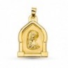 18K MEDALLA ORO AMARILLO VIRGEN NIÑA. 23 X 17 MM.