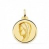 18K MEDALLA ORO AMARILLO VIRGEN NIÑA BISEL 24 MM.