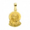 18K SILUETA ORO AMARILLO VIRGEN NIÑA. 19 X 12 MM.