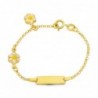 18K ESCLAVA ORO AMARILLO MARGARITAS ESMALTE. 13 CM