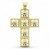 18K CRUZ ORO BICOLOR 45 X 31 MM
