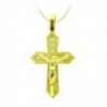 18K CRUZ ORO AMARILLO CON CRISTO 30 X 19 MM