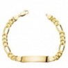 18K ESCLAVA ORO AMARILLO ESLABON FIGARO CARTIER 3X1 HUECA. ANCHO: 7 MM.  21,5 CM