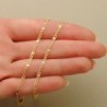 18K CADENA ORO AMARILLO COMBINADA HUECA 3 X 1. LARGO: 45 CM - ANCHO: 2 MM