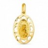 18K MEDALLA ORO AMARILLO ESMALTE. 26 X 16 MM.