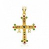 18K CRUZ DE COVADONGA PEQUEÑA. 28 X 24 MM.