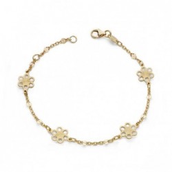 18K PULSERA FLOR 17 CM