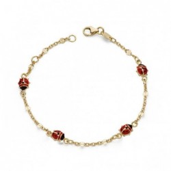 18K PULSERA MARIQUITAS 17...