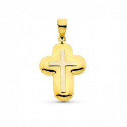 18K CRUZ ORO BICOLOR. 22 X...