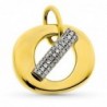 18K COLGANTE ORO BICOLOR HUECO REDONDO. 23X26MM
