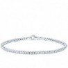 18K PULSERA ORO BLANCO CIRCONITAS 19 CM