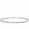 18K PULSERA ORO BLANCO CIRCONITAS 19 CM