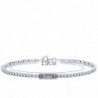 18K PULSERA ORO BLANCO CIRCONITAS 19 CM