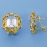 18K PENDIENTES ORO AMARILLO PIEDRA. 20 X 17 MM.