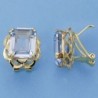 18K PENDIENTES ORO AMARILLO PIEDRA. 16 X 12 MM.