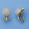 18K PENDIENTES BICOLOR. 21 X 13 MM.