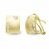18K PENDIENTES ORO AMARILLO CUADROS MATE Y BRILLO Y CIRCONITAS