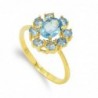 18K SORTIJA ORO AMARILLO AGUA MARINA 7 X 5 MM