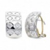 18K PENDIENTES ORO BLANCO CIRCONITAS 15 X 8 MM