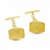 18K GEMELOS ORO AMARILLO GALLONEADOS TONEL 17 X 13 MM