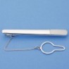 18K AGUJA ORO BLANCO MATE Y BRILLO. 58 X 6 MM.
