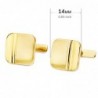 GEMELOS ORO AMARILLO CUADRADOS MATE Y BRILLO 14 X 14 MM CIERRE RÍGIDO OSCILANTE