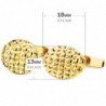 GEMELOS ORO AMARILLO OVAL TALLADOS Y CALADOS 18 X 13 MM CIERRE RÍGIDO OSCILANTE