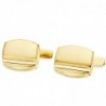 18K GEMELOS ORO AMARILLO TONEL MATE Y BRILLO 17 X 13 MM CIERRE RÍGIDO OSCILANTE