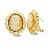 18K PENDIENTES ORO AMARILLO CAMAFEO
