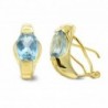 18K PENDIENTES ORO AMARILLO PIEDRA OVAL