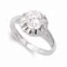 18K SORTIJA ORO BLANCO CON CIRCONITA Y GARRAS.