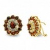 18K PENDIENTES ORO AMARILLO OVAL CON CIRCONITAS