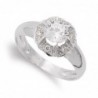 18K SORTIJA ORO BLANCO CON CIRCONITA Y GARRAS.