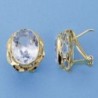 18K PENDIENTES ORO AMARILLO PIEDRA.18 X 15 MM.
