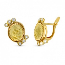 18K PENDIENTES ORO AMARILLO...