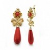 18K PENDIENTES LAZO CORALINA. 36 X 12 MM.