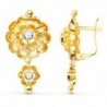 18K PENDIENTES ORO AMARILLO CUBANAS CON CIRCONITAS. 32 X 16 MM. CIERRE CATALAN