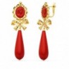 18K PENDIENTES CAMAFEO LAZO CORALINA 62 X 18 MM
