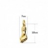 18K COLGANTE HIGA PUÑO MANO MEDIANA 19 X 7 MM.