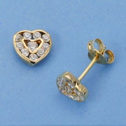 18K PENDIENTES CORAZON. 7 X...