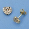 18K PENDIENTES CORAZON. 7 X 7 MM.
